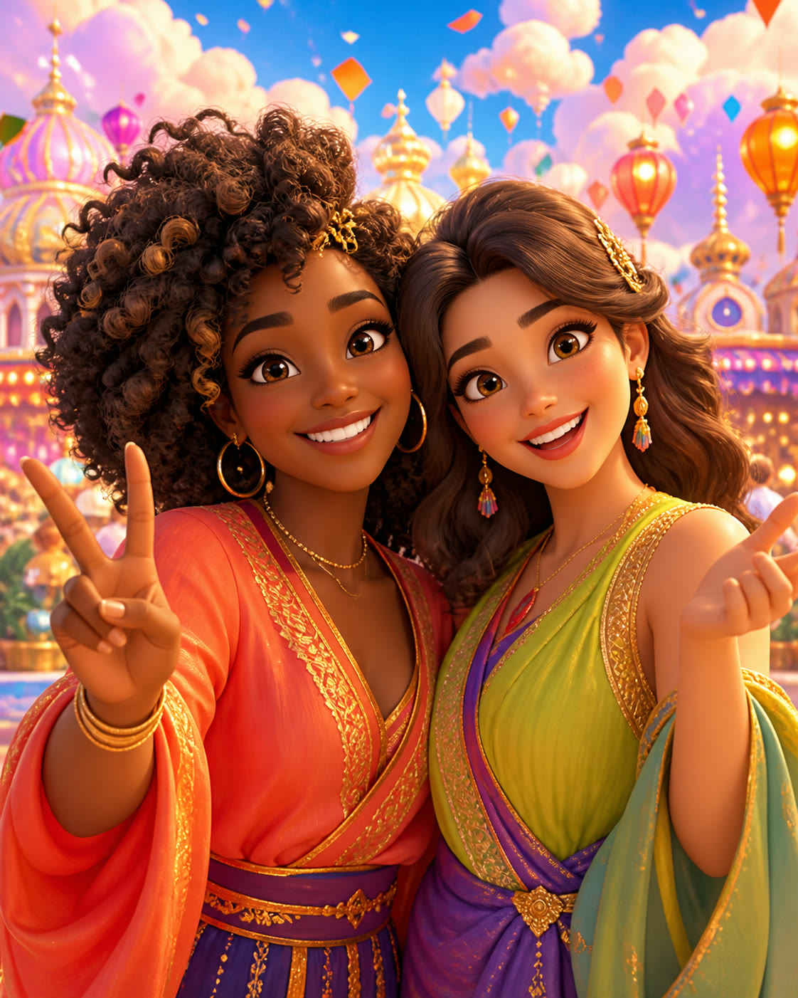 Two guests transformed into animated 3D characters